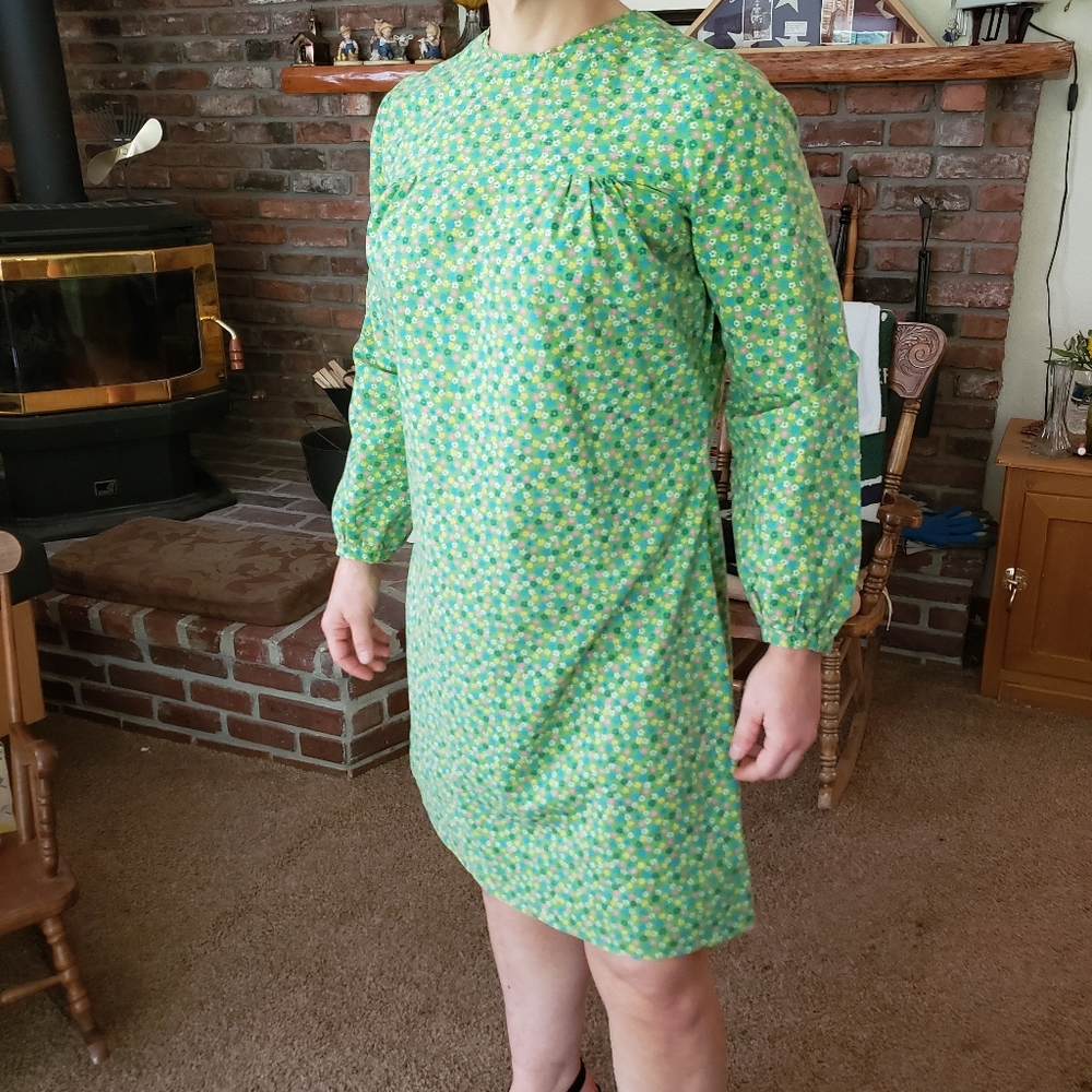 Vintage 1960s calio cotton dress